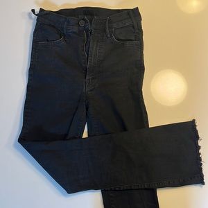 Mother the hustler ankle fray black 24 - torn belt loop